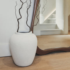 Arcurva - Large Full Length Dark Wood Irregular Mirror 170cm x 85cm