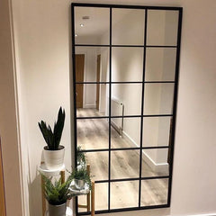Brooklyn - Full Length Large Black Metal Mirror 180cm x 90cm