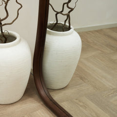 Aaliyah - Extra Large Full Length Dark Wood Irregular Mirror 180cm x 110cm