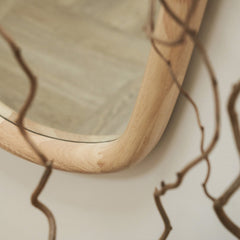 Aaliyah - Light Wood Irregular Wall Mirror 150cm x 75cm