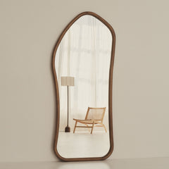 Aaliyah - Full Length Warm Wood Irregular Mirror 180cm x 80cm