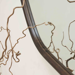 Aaliyah - Dark Wood Irregular Wall Mirror 110cm x 80cm