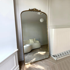 Amelia - Full Length Gold Arched Metal Mirror 186cm x 100cm