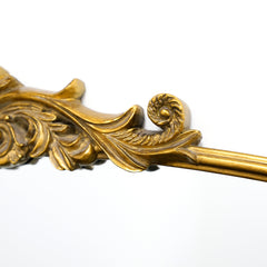 Amelia - Gold Arched Metal Overmantle Mirror 100cm x 87cm