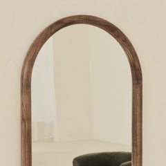 Amora - Full Length Large Arched Warm Wood Mirror 172cm x 60cm