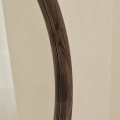 Amora - Large Warm Wood Round Wall Mirror 100cm x 100cm