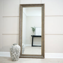 Antoine - Full Length Large Washed Wood Rectangular Mirror 166cm x 79cm