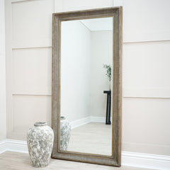 Antoine - Full Length Large Washed Wood Rectangular Mirror 166cm x 79cm