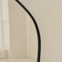 Arcurva Noir - Large Full Length Black Irregular Mirror 170cm x 85cm
