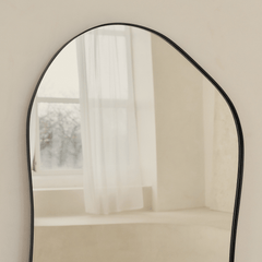 Arcurva Noir - Large Full Length Black Irregular Mirror 170cm x 85cm