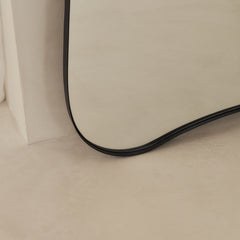 Arcurva Noir - Large Full Length Black Irregular Mirror 170cm x 85cm