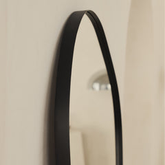 Arcurva Noir - Large Full Length Black Irregular Mirror 170cm x 85cm