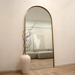 Arcus - Full Length Arched Gold Extra Large Metal Mirror 200cm x 90cm