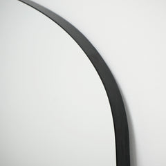 Aria - Black Metal Overmantle Large Wall Mirror 130cm x 100cm