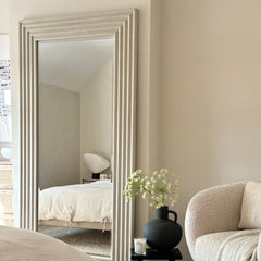 Aurora - Full Length Ribbed Concrete Mirror 180cm x 90cm