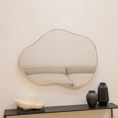 Ava - Ecru Pond Shaped Irregular Mirror 100cm x 70cm