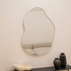 Ava - Ecru Pond Shaped Irregular Mirror 100cm x 70cm