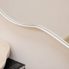 Ava - Ecru Pond Shaped Irregular Mirror 100cm x 70cm