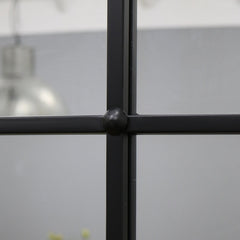 Boston - Black Industrial Metal Console Mirror 140cm x 70cm