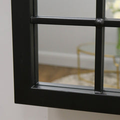 Boston - Black Industrial Metal Console Mirror 140cm x 70cm