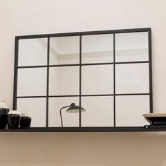 Brooklyn - Large Black Metal Mirror 100cm x 70cm