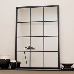 Brooklyn - Large Black Metal Mirror 100cm x 70cm