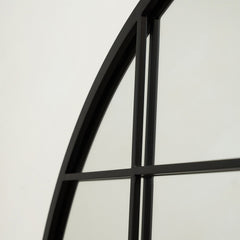 Brooklyn - Full Length Extra Large Black Arched Metal Mirror 200cm x 120cm