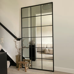 Brooklyn - Full Length Large Black Metal Mirror 180cm x 90cm