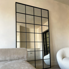 Brooklyn - Full Length Extra Large Black Metal Mirror 210cm x 120cm