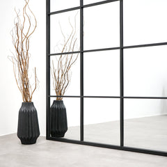 Brooklyn - Full Length Extra Large Black Metal Mirror 210cm x 120cm