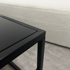Brooklyn - Black Modern Large Rectangle Tinted Mirrored Coffee Table