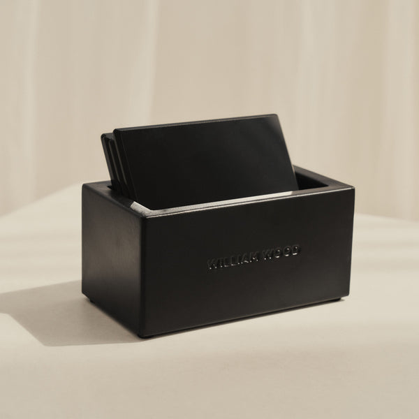 Brooklyn - Modern Coasters Set of 4 & Holder Black