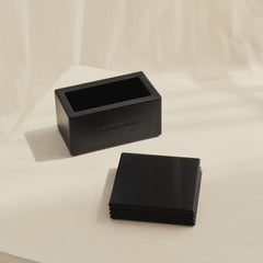 Brooklyn - Modern Coasters Set of 4 & Holder Black