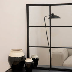 Brooklyn - Large Black Metal Mirror 100cm x 70cm