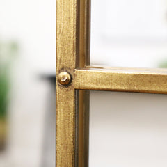 Chicago - Gold Industrial Arched Full Length Metal Mirror 179cm x 100cm