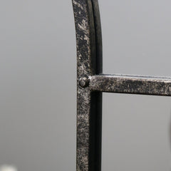 Chicago - Crushed Black Industrial Arched Full Length Metal Mirror 179cm x 100cm