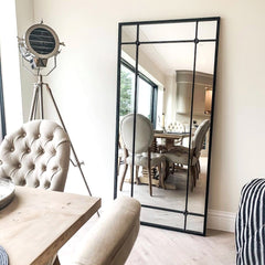Citadella - Black Industrial Full Length Metal Mirror 170cm x 80cm