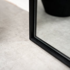 Theo - Full Length Black Extra Large Metal Mirror 180cm x 100cm