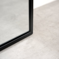 Liberty - Black Arched Metal Overmantle Mirror 120cm x 90cm