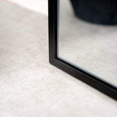 Liberty - Black Wide Arched Metal Overmantle Mirror 120cm x 90cm