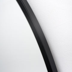 Liberty - Black Arched Metal Overmantle Mirror 120cm x 90cm