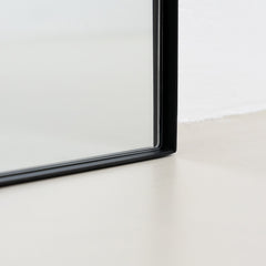 Theo - Full Length Black Arched Large Metal Mirror 160cm x 50cm