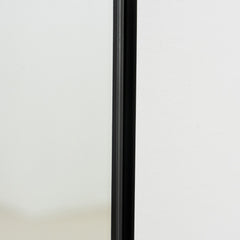 Theo - Full Length Black Arched Large Metal Mirror 160cm x 50cm