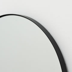 Theo - Full Length Black Arched Large Metal Mirror 160cm x 50cm