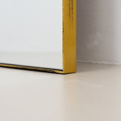 Theo - Full Length Gold Rectangular Large Metal Mirror 179cm x 80cm