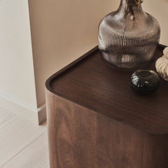 Fairmont - Dark Wood Premium Square Side Table