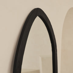 Elowyn - Large Full Length Black Elm Wood Organic Mirror 180cm x 80cm
