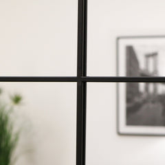 Fenetra - Black Industrial Full Length Metal Window Mirror 160cm x 60cm