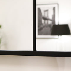 Fenetra - Black Industrial Full Length Metal Window Mirror 160cm x 60cm