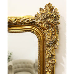Francesca - Gold Arched Ornate Full Length Mirror 185cm x 100cm
